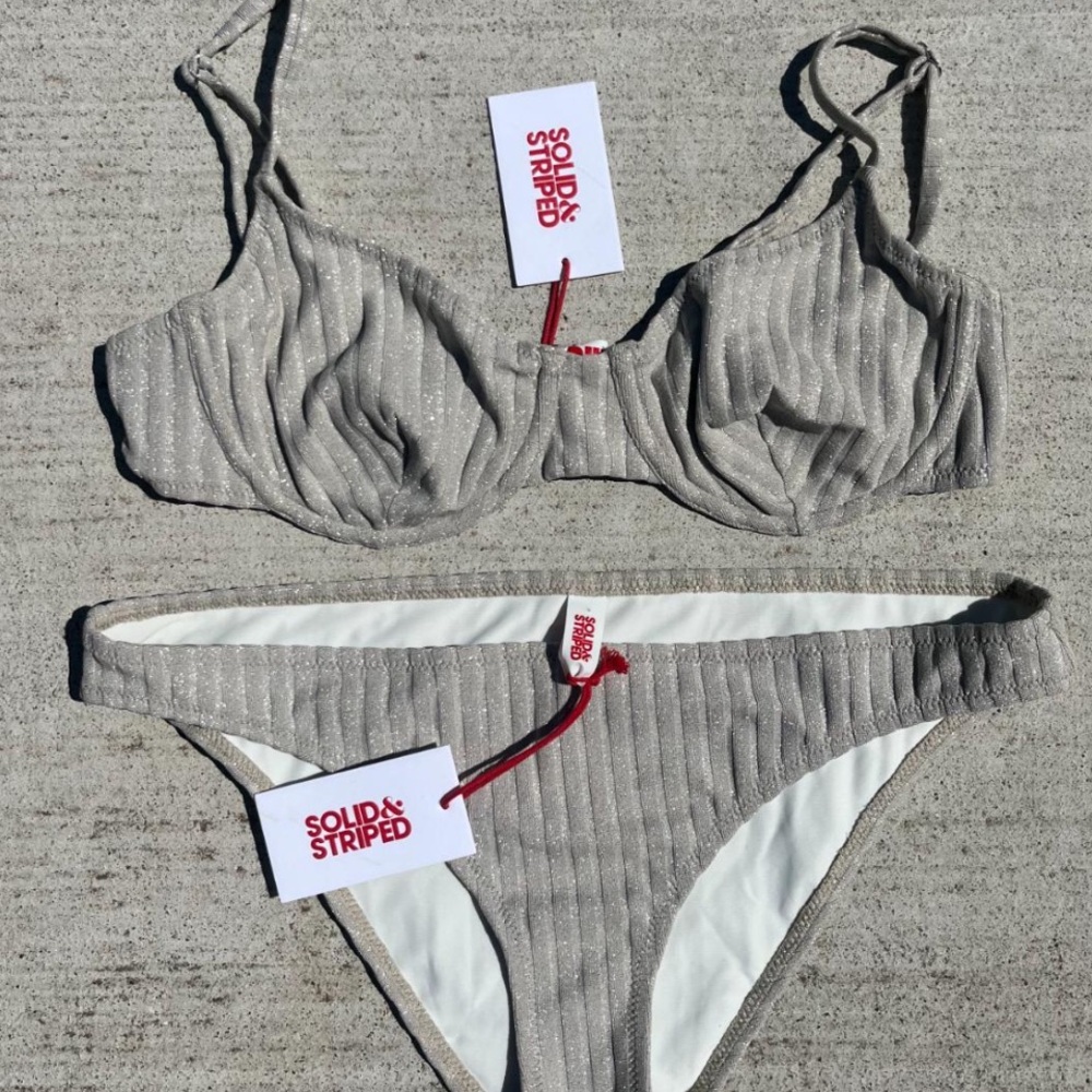NWT Silver Bikini Set
